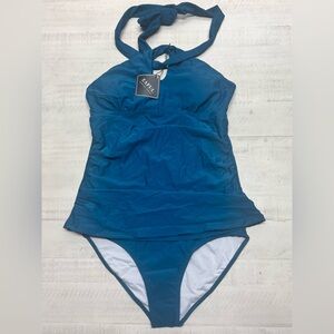 ZAFUL Tankini Cut Out Crisscross High Waisted Bottom Tummy Control Bathing Suit